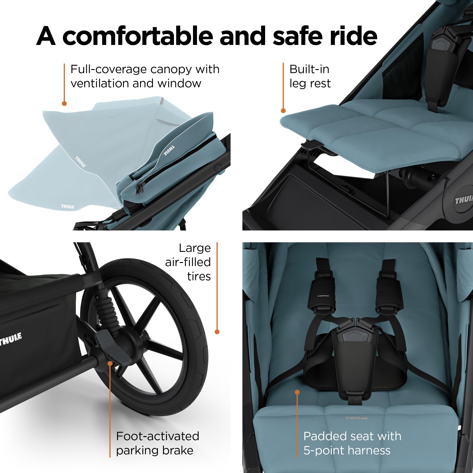 Thule Urban Glide 3 self-stand feature simplifies loading and temporary parking