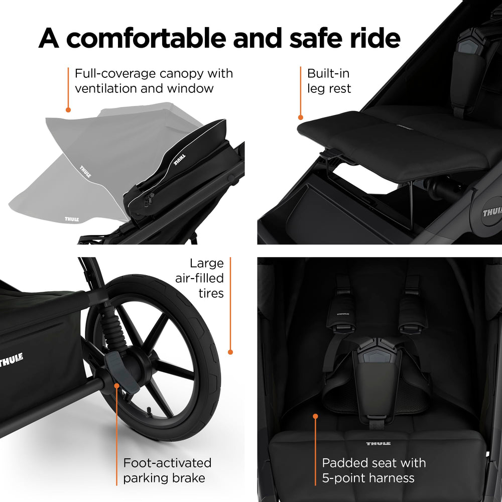 Thule Urban Glide large storage basket keeps essentials within reach