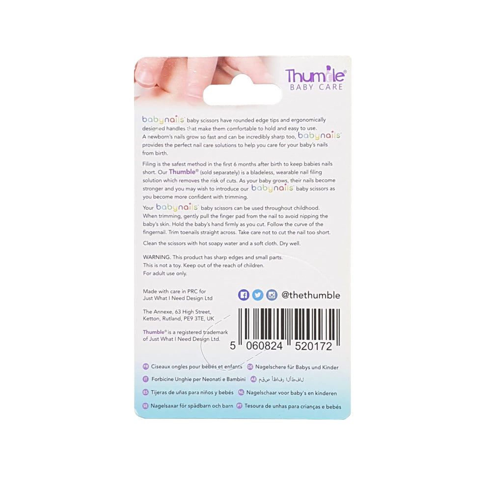 Thumble Baby Nails scissors being cleaned with soap after use
