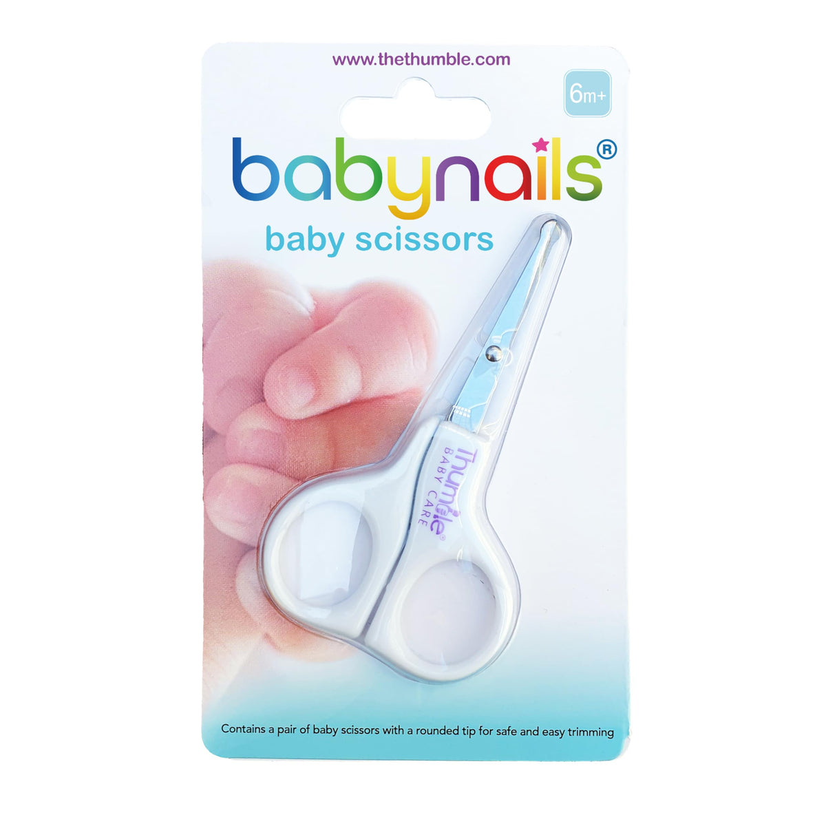 Thumble Baby Nails scissors with rounded tips for safe newborn trimming