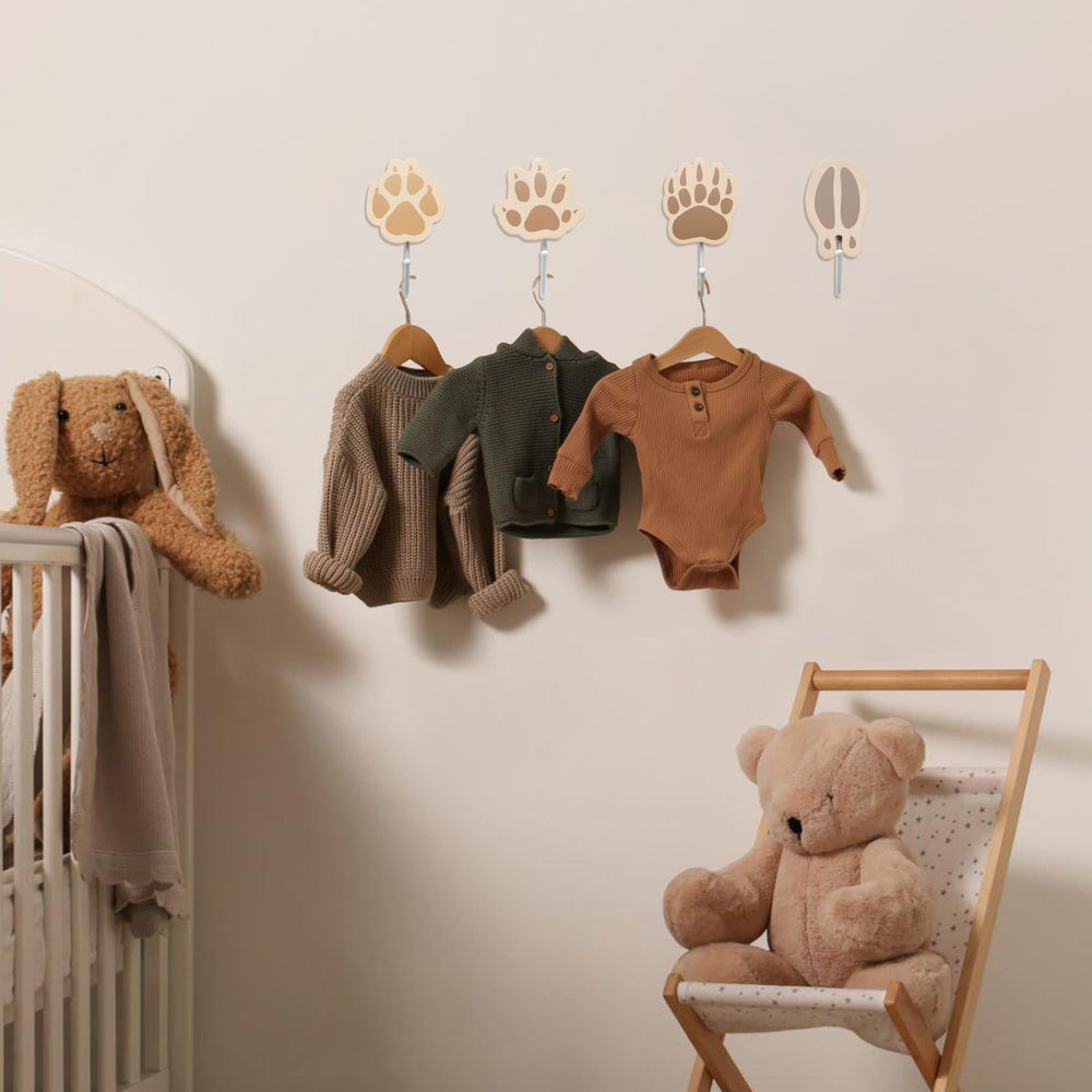 Thungeek wooden bear track hook offers sturdy coat storage for kids' entryways.