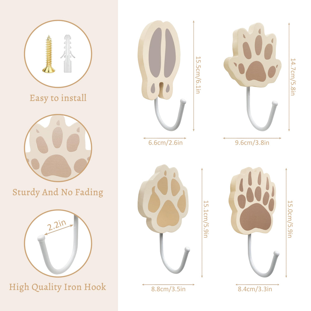 Thungeek wooden deer track hook adds tidy storage in the nursery.