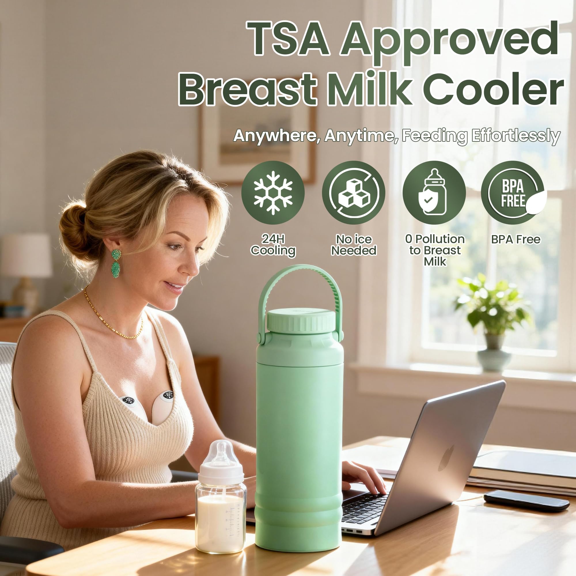 THXDONEX cooler dual-bottle setup for convenient feeding options