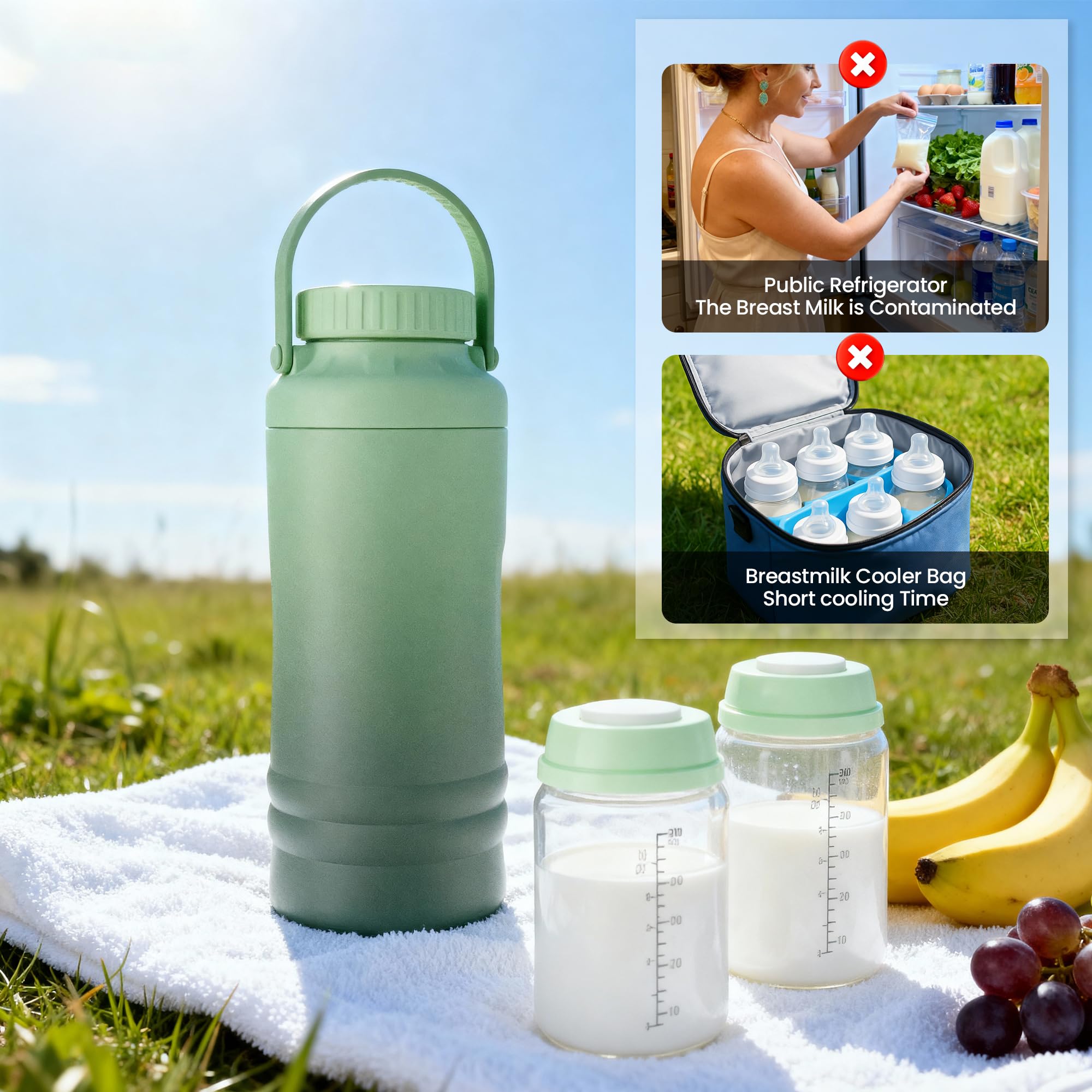 THXDONEX no-ice-hassle design demonstrates quick cooling on the go