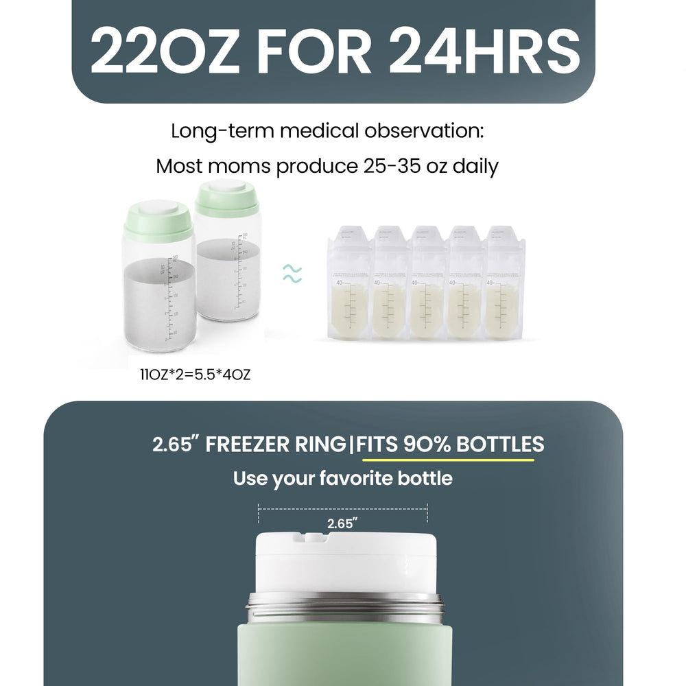 THXDONEX two 11oz bottles enable morning and evening milk separation