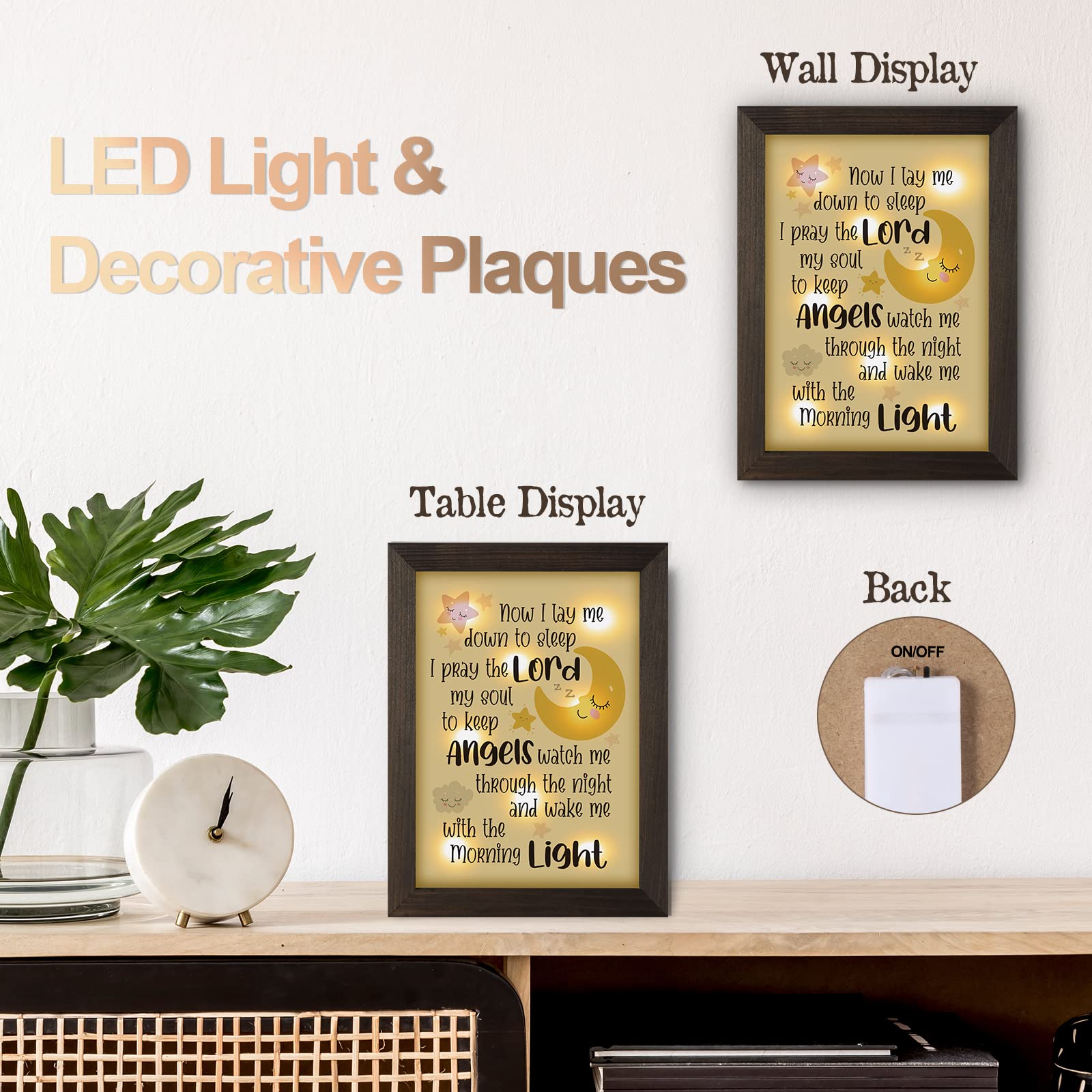 THYGIFTREE high quality wood frame adds durable keepsake to nursery.
