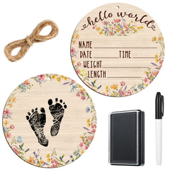 Thyle baby announcement sign front view photo prop for newborn announcements