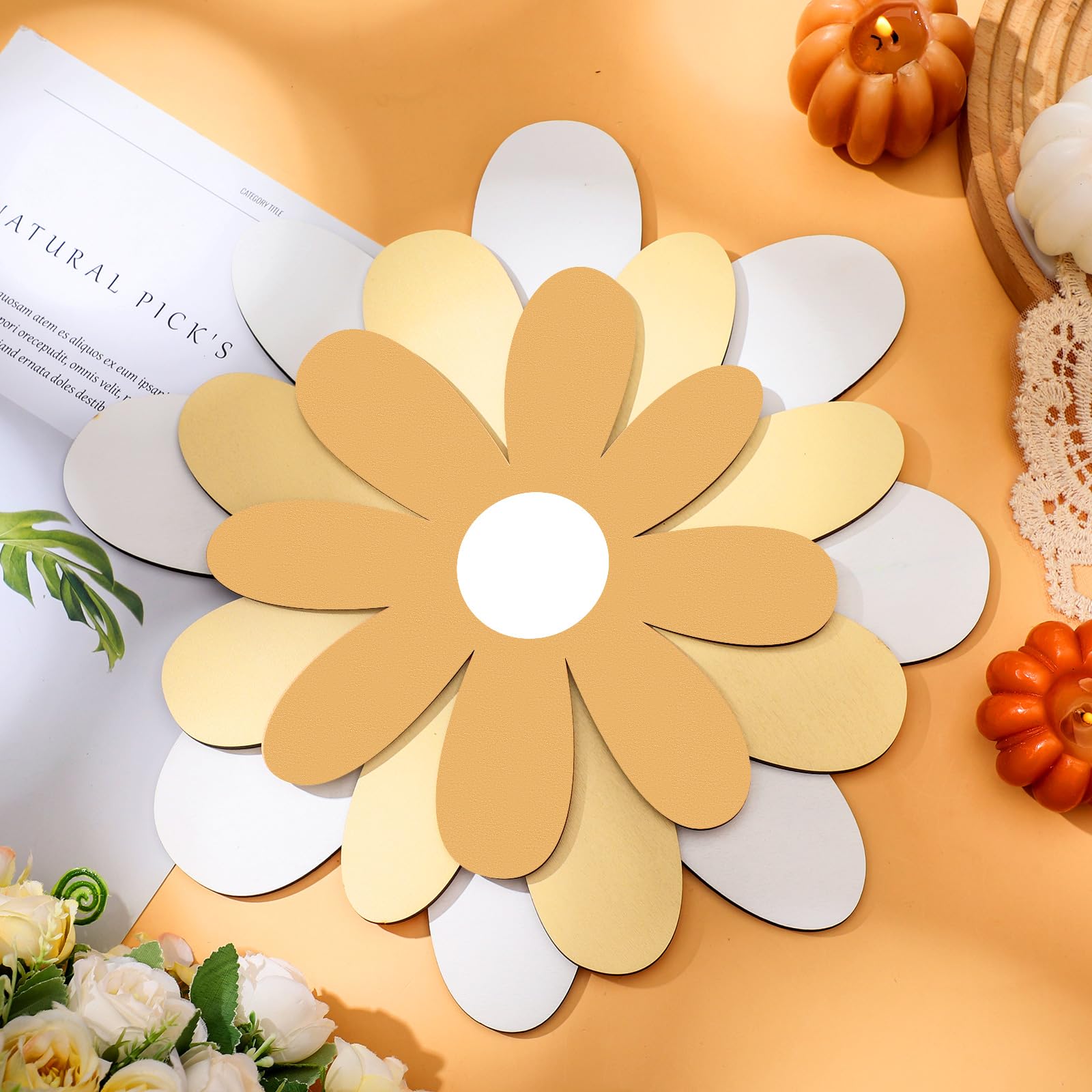 Thyle daisy wall hanging 20cm compact decorative accent for bedrooms