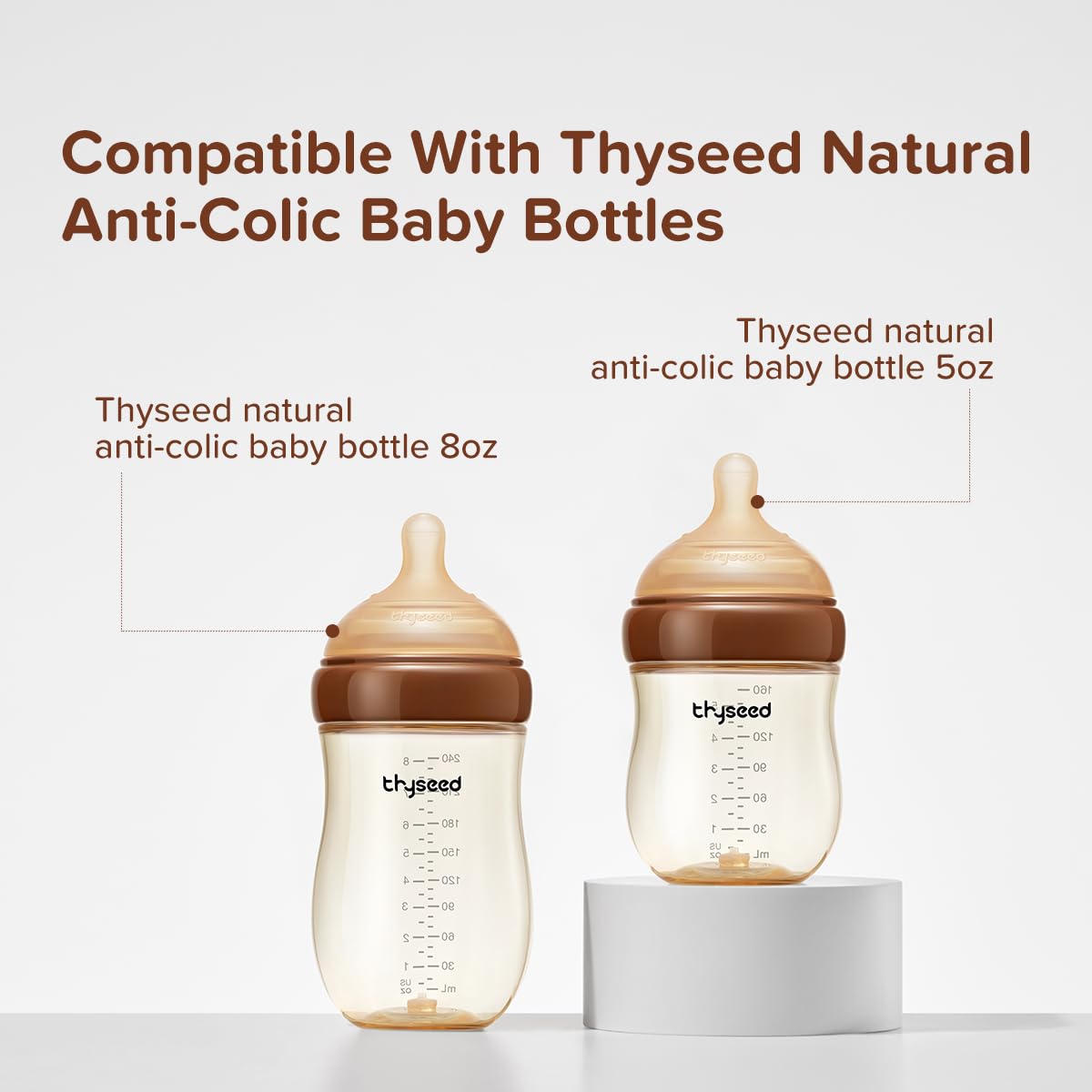 Thyseed anti-colic bottle 5oz nipple for gentle feeding and consistent flow