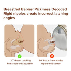 Thyseed areola texture design provides familiar feel to support comfortable latch.