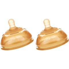 thyseed baby bottle nipple 7-10 month pack front view supports natural latch.
