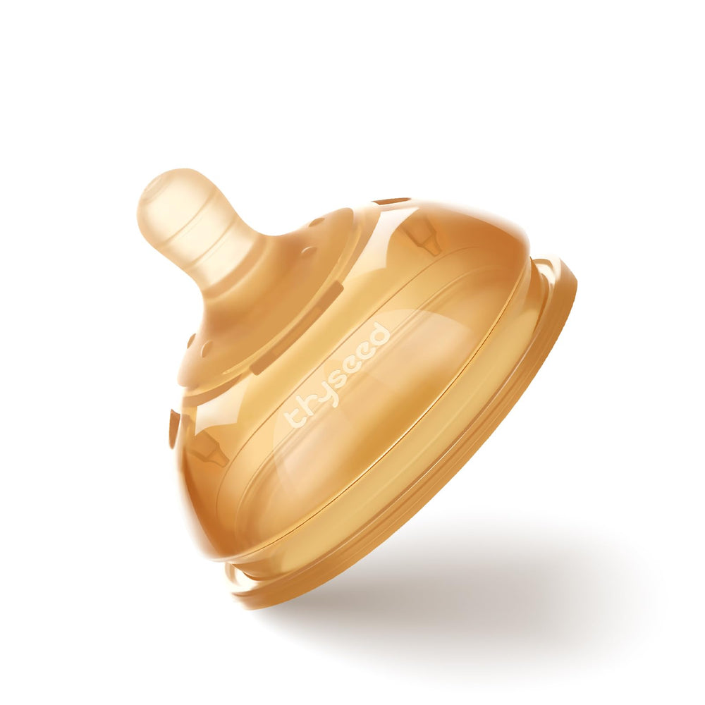 Thyseed baby bottle nipple silicone closeup for natural latch and comfort.
