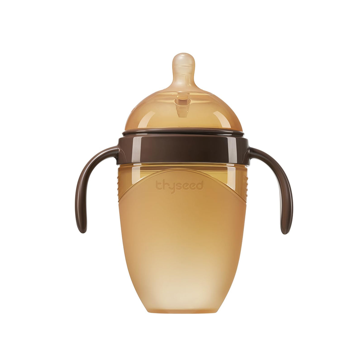 Thyseed breast-like bottle outer demonstrates skin-like feel for easier bottle transition.