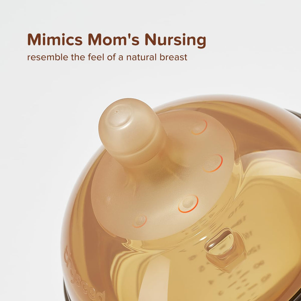 Thyseed four-stage nipple flow adapts to baby development.