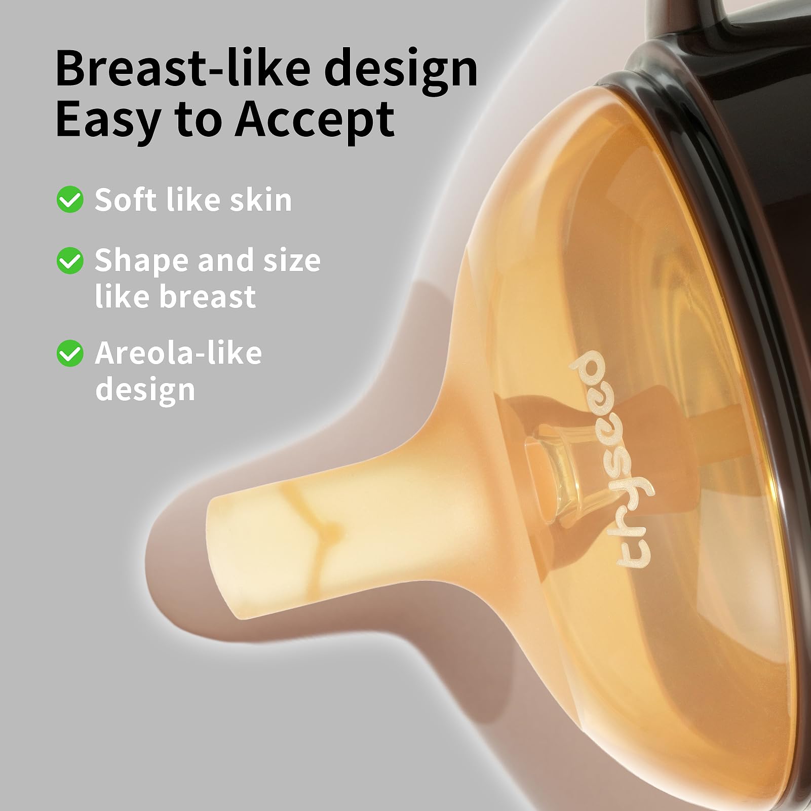 Thyseed BPA-free material close-up underscores safety with BASF PPSU and WACKER silicone.