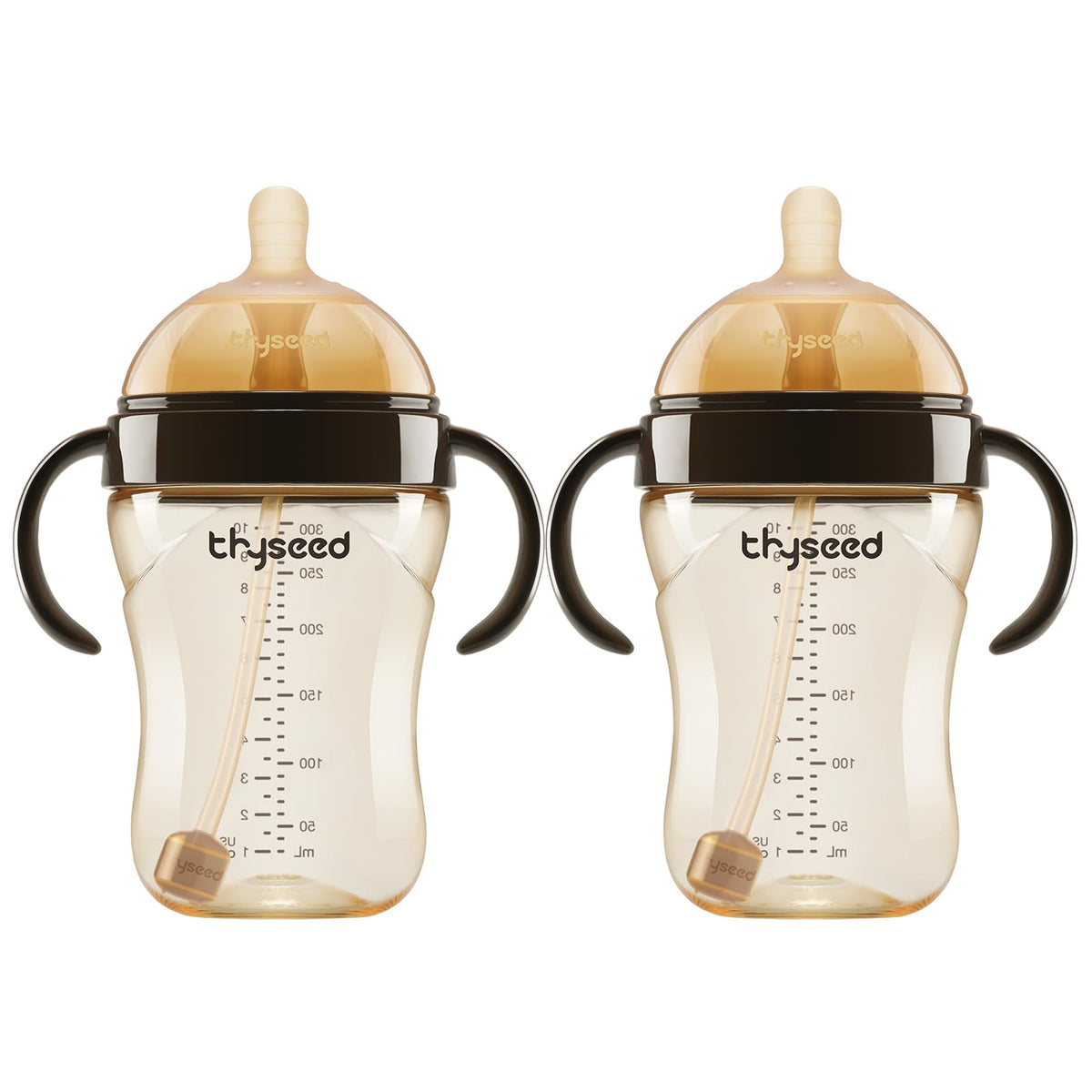Thyseed PPSU natural breast-like bottle latch demo for easy transitions.