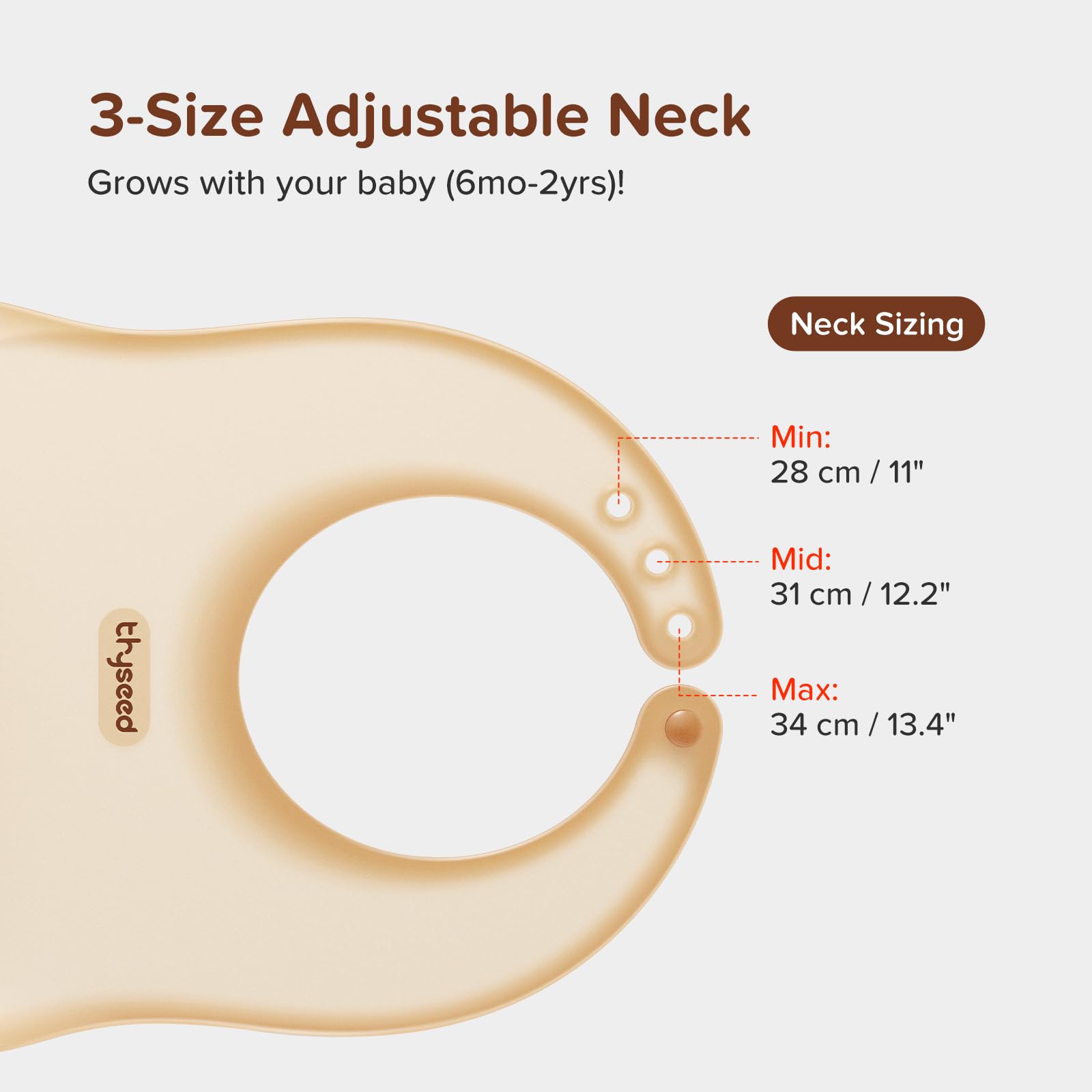 thyseed silicone bib durable stitching supports long-term use
