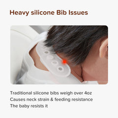 thyseed silicone bib with large pocket catches crumbs for mess-free feeding