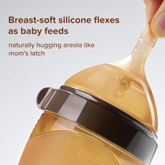 thyseed soft-squeezable silicone body allows controlled flow with a natural feeding feel.