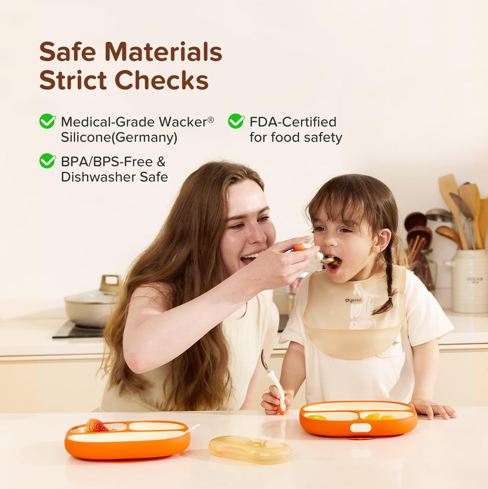 thyseed food-grade silicone plate uses safe, durable materials for daily meals