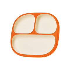 thyseed toddler plates orange suction keeps meals tidy during self-feeding