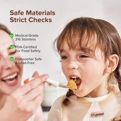 Thyseed travel case keeps utensils organized for daycare or trips.