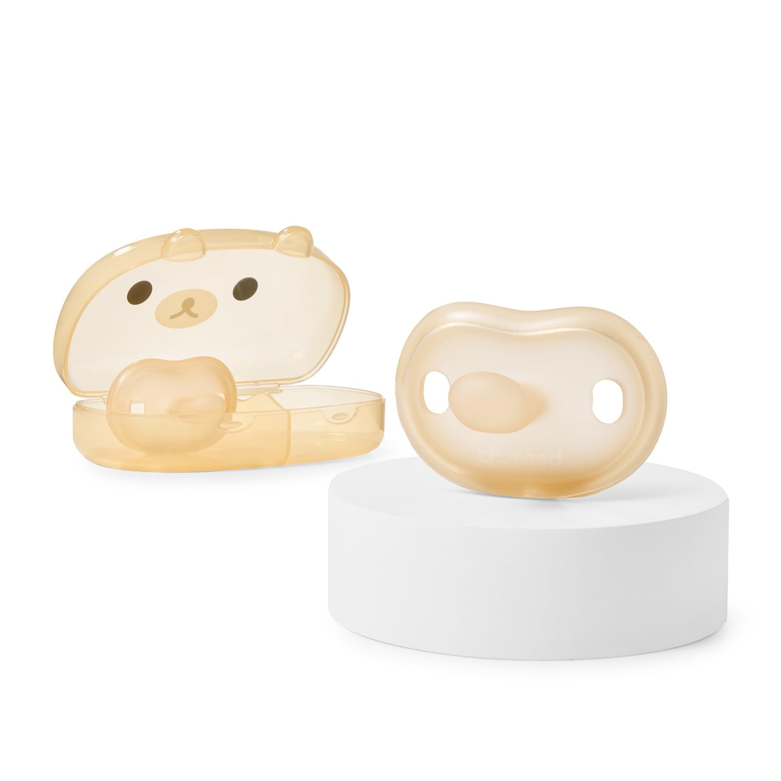 Thyseed ultra-thin light design pacifier for 0-6 month babies provides gentle soothing