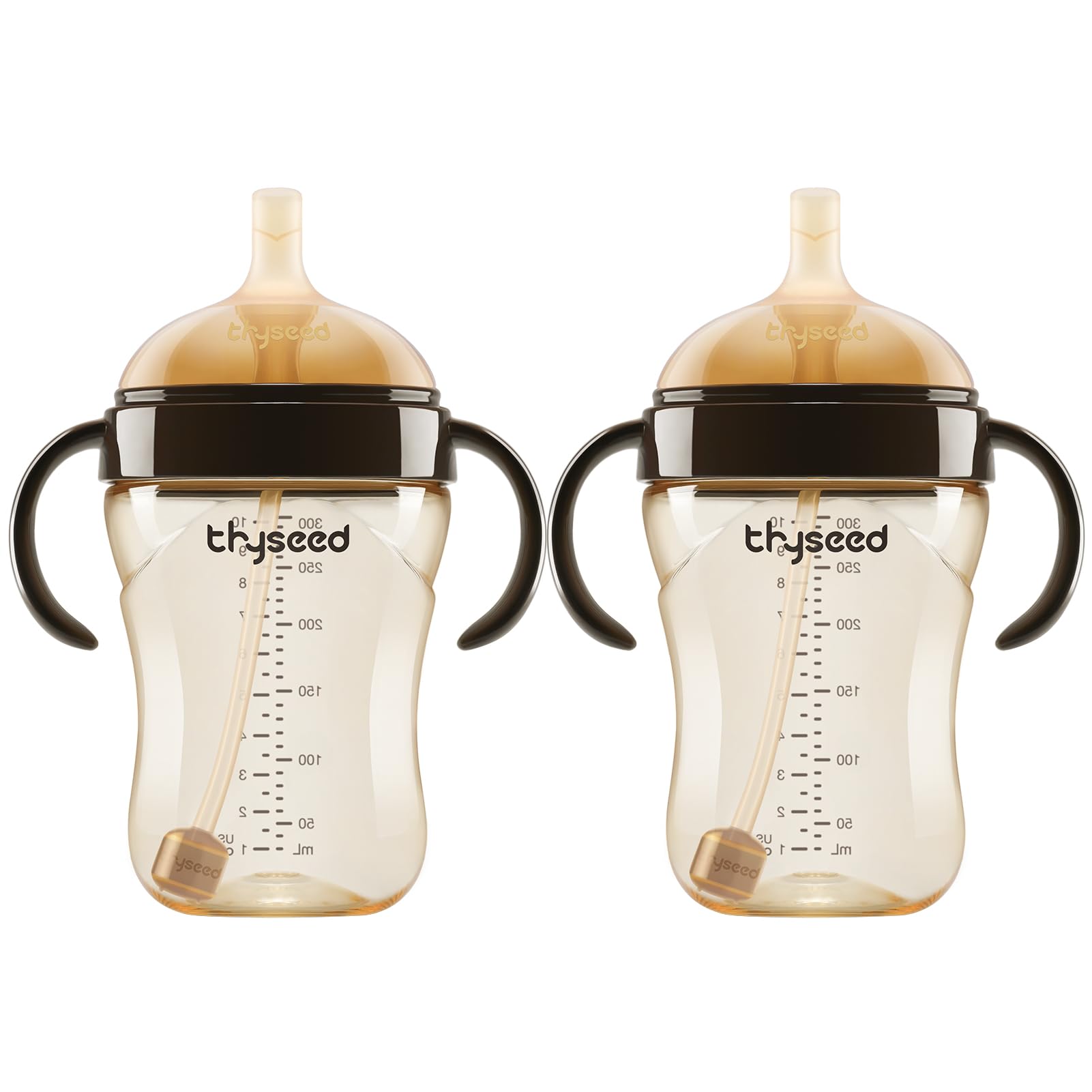thyseed weighted-straw-cup with handles easy-grip for toddlers during transitions