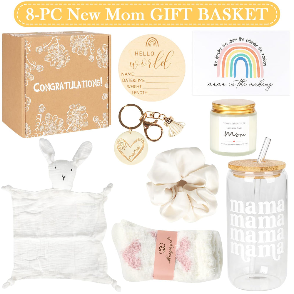 TIAN DIAN New Mom Gifts Box lavender candle enhancing relaxation and self-care moments.