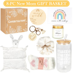 TIAN DIAN New Mom Gifts Box lavender candle enhancing relaxation and self-care moments.