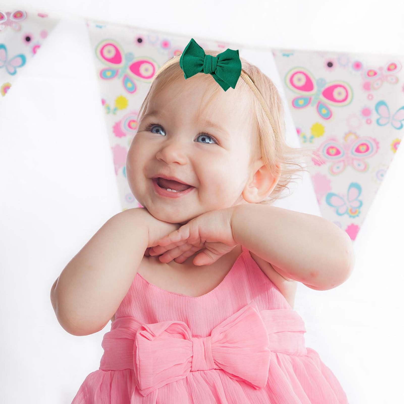 Tianhoudeger headbands worn on a toddler outfit to illustrate everyday styling.