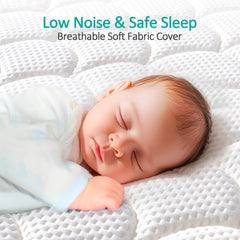 Tiankehan Dual-Sided Crib Mattress foam-detail closeup highlights high-density support.