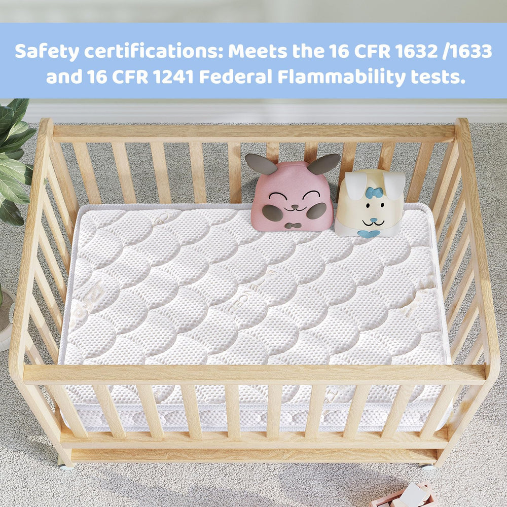 Tiankehan mini crib mattress 38x24 measures for most mini cribs.
