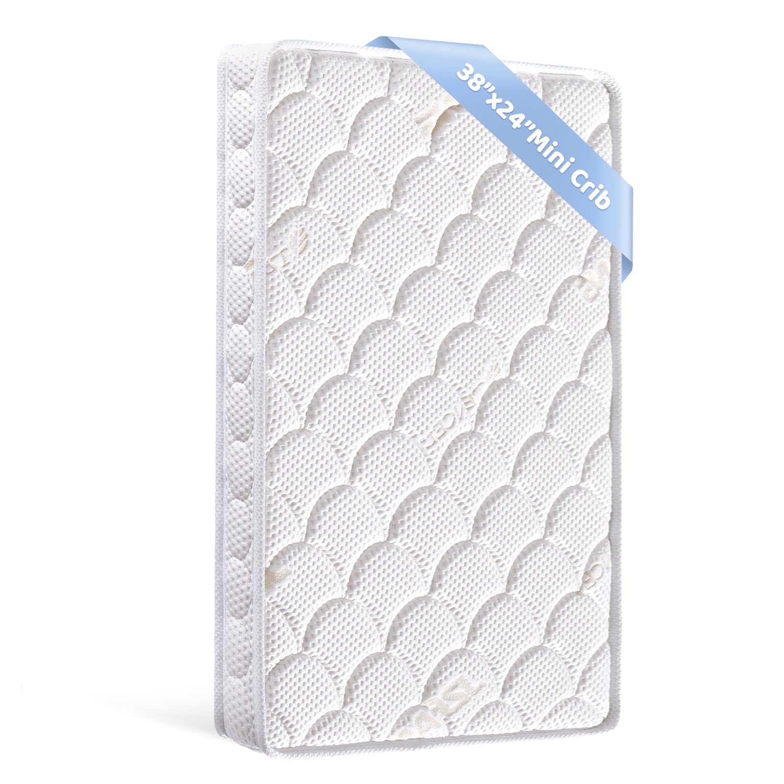 Tiankehan mini crib mattress breathable cover promotes quiet, comfortable naps.