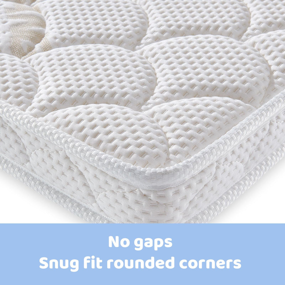 Tiankehan mini crib mattress firm support supports baby's growing body.