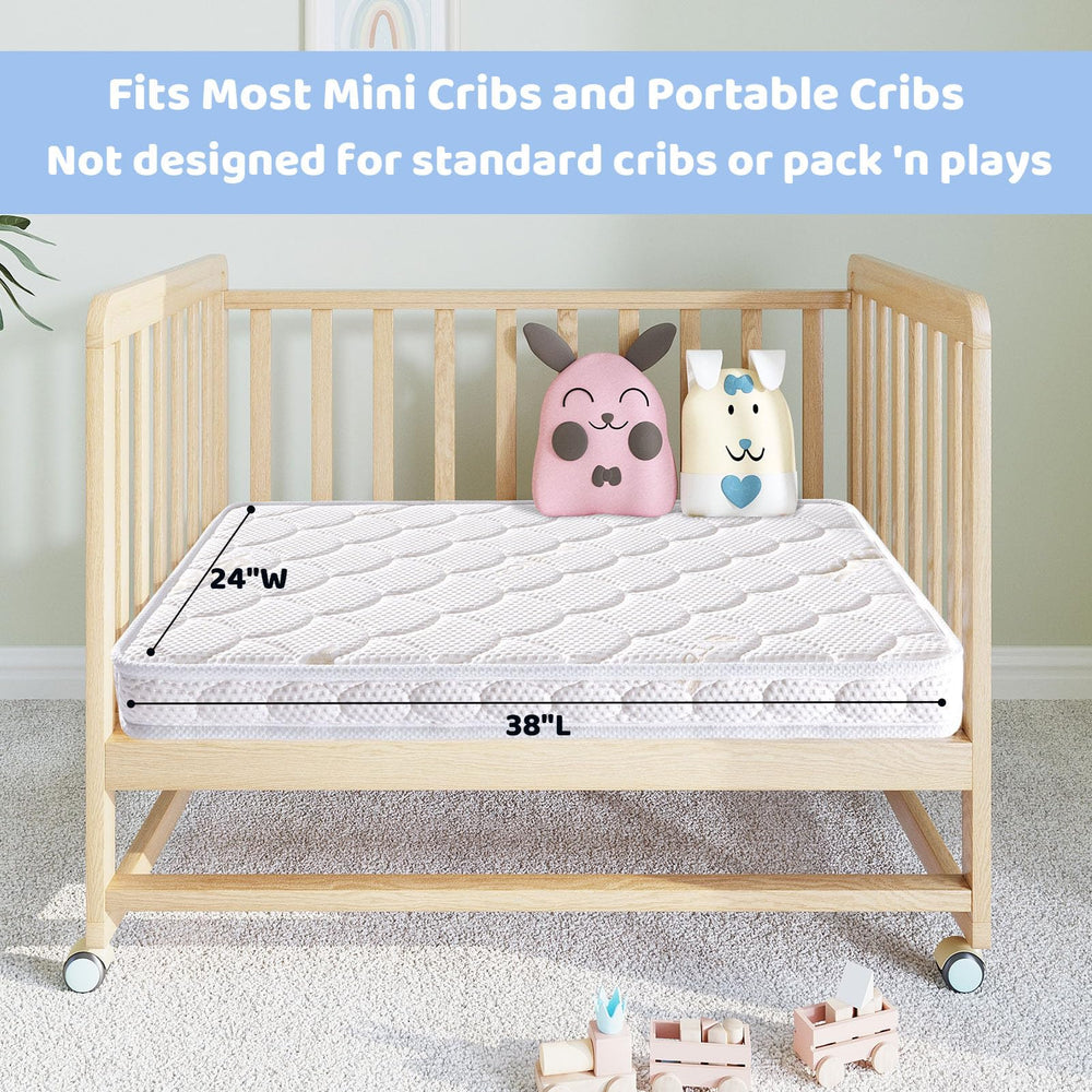 Tiankehan mini crib mattress odorless fabric keeps crib air fresh.