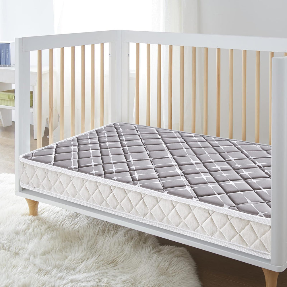 Tiankehan premium dual-sided crib mattress side view emphasizes edge resilience for growing toddlers.