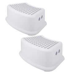 Tiawudi Step Stool 2-Pack with gray safety grips for secure bathroom independence.