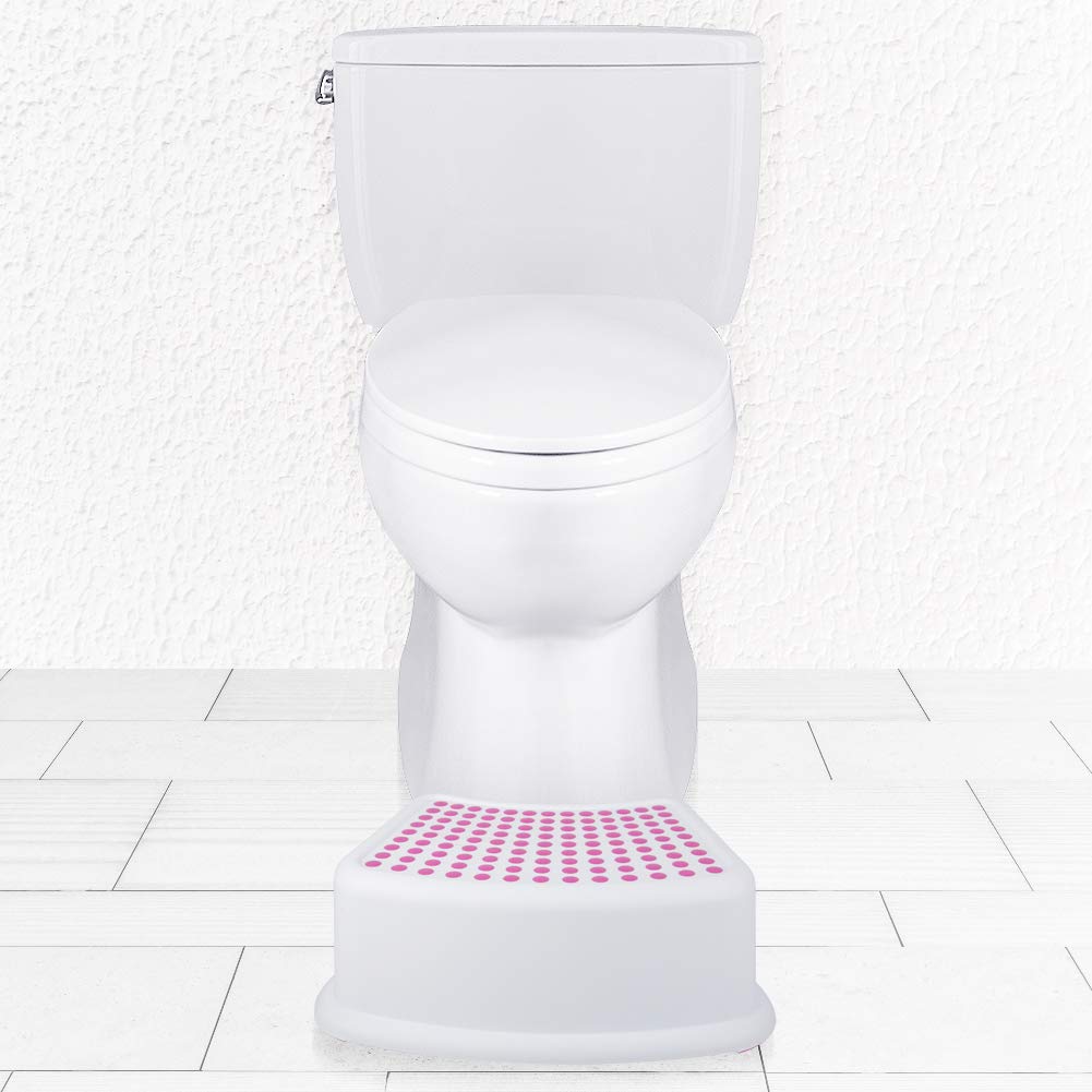 Tiawudi Step Stool 2-Pack pink stackable-design saves space when not in use.