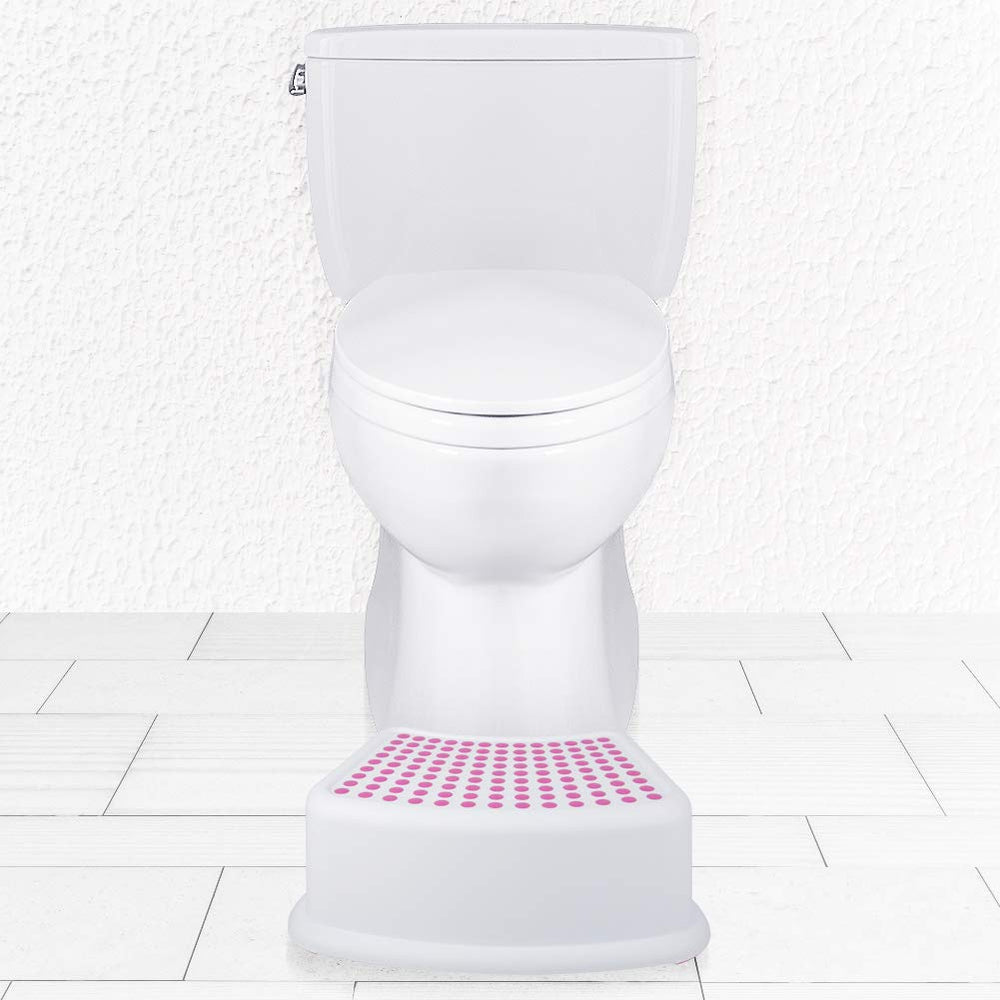 Tiawudi Step Stool 2-Pack pink stackable-design saves space when not in use.