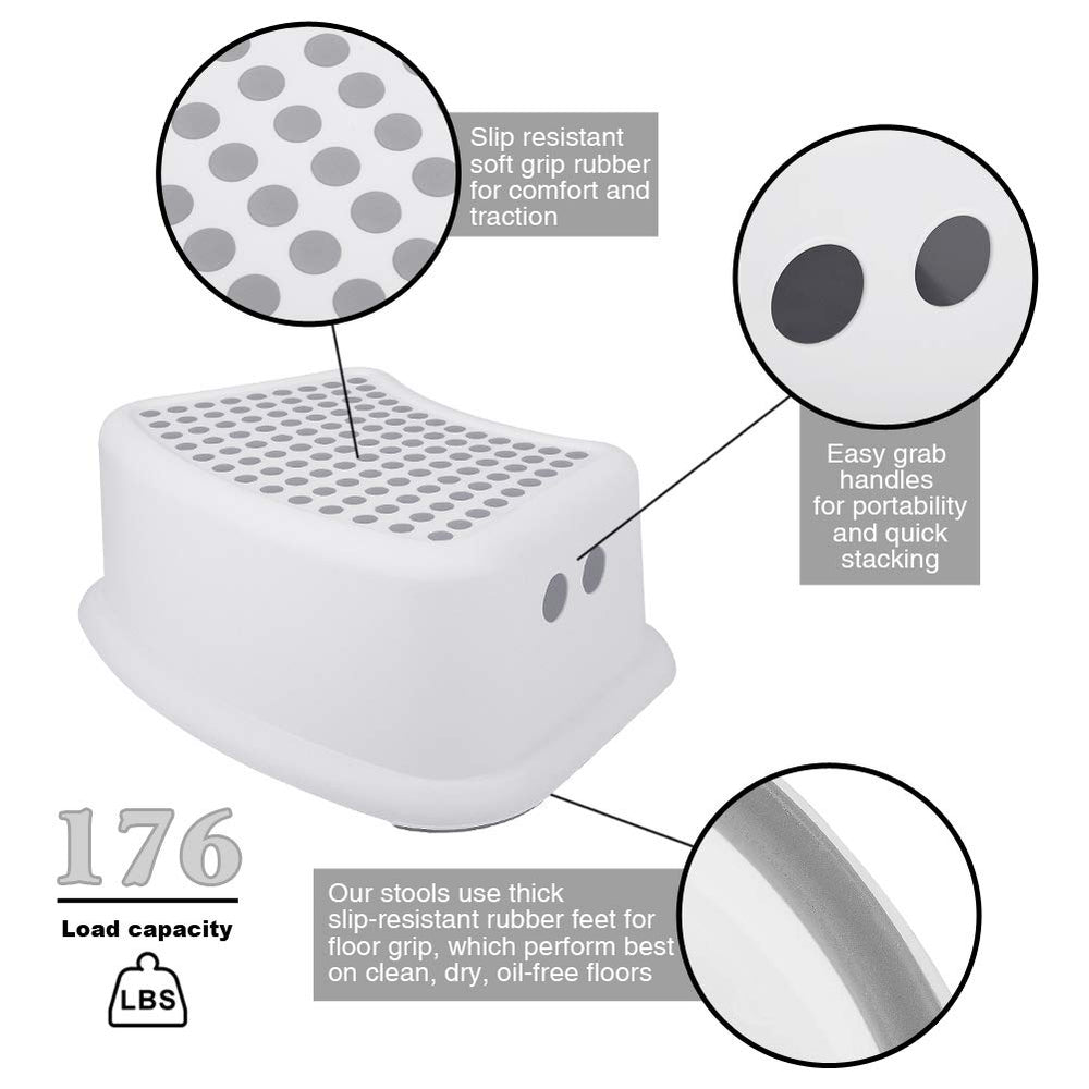 Tiawudi Step Stool 2-Pack used for potty training, easy toilet access.