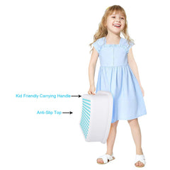 Tiawudi step stool blue surface grip dots improve traction.