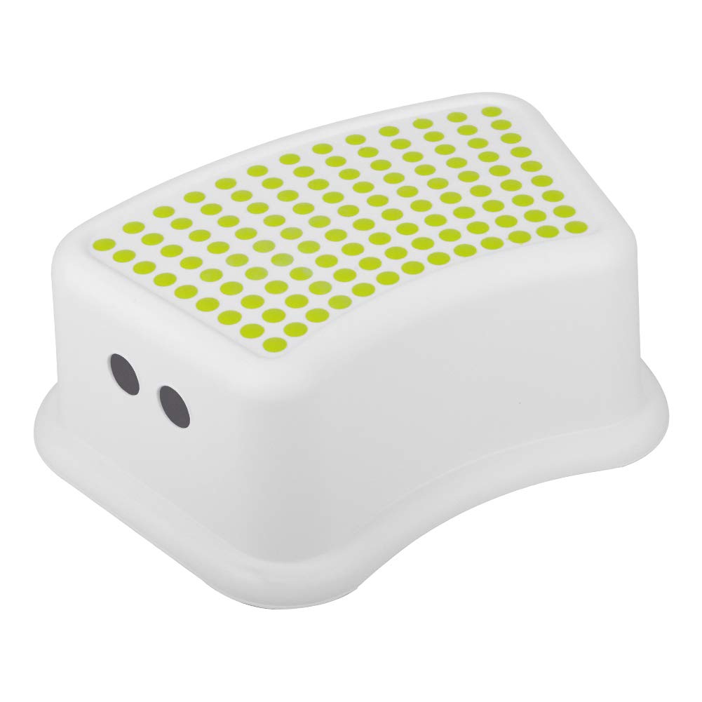 Tiawudi Step Stool green dual-pack on bathroom floor demonstrates stability.