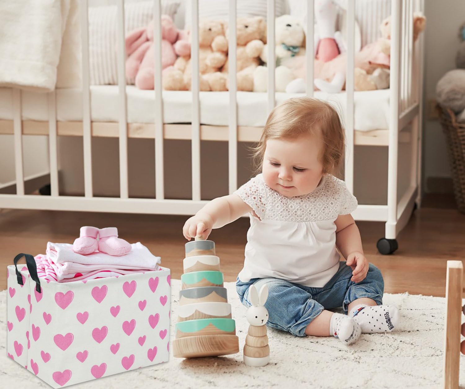 TIBAOLOVER toy storage bin holds small items in living spaces.