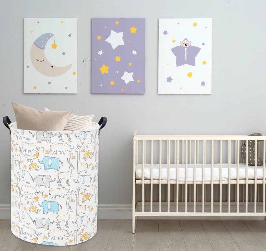 TIBAOLOVER baby toy storage basket keeps playroom tidy and accessible.