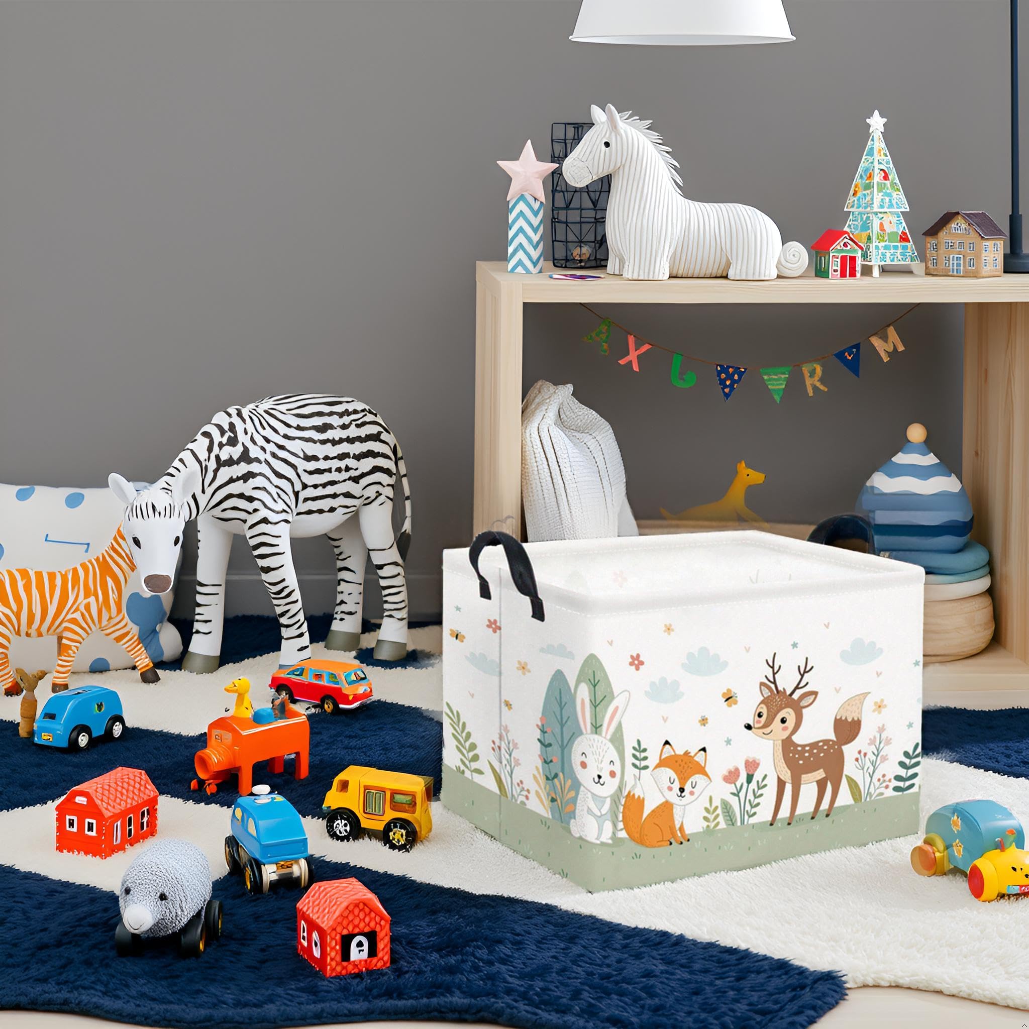 TIBAOLOVER basket in playroom demonstrates easy grab-and-go organization.