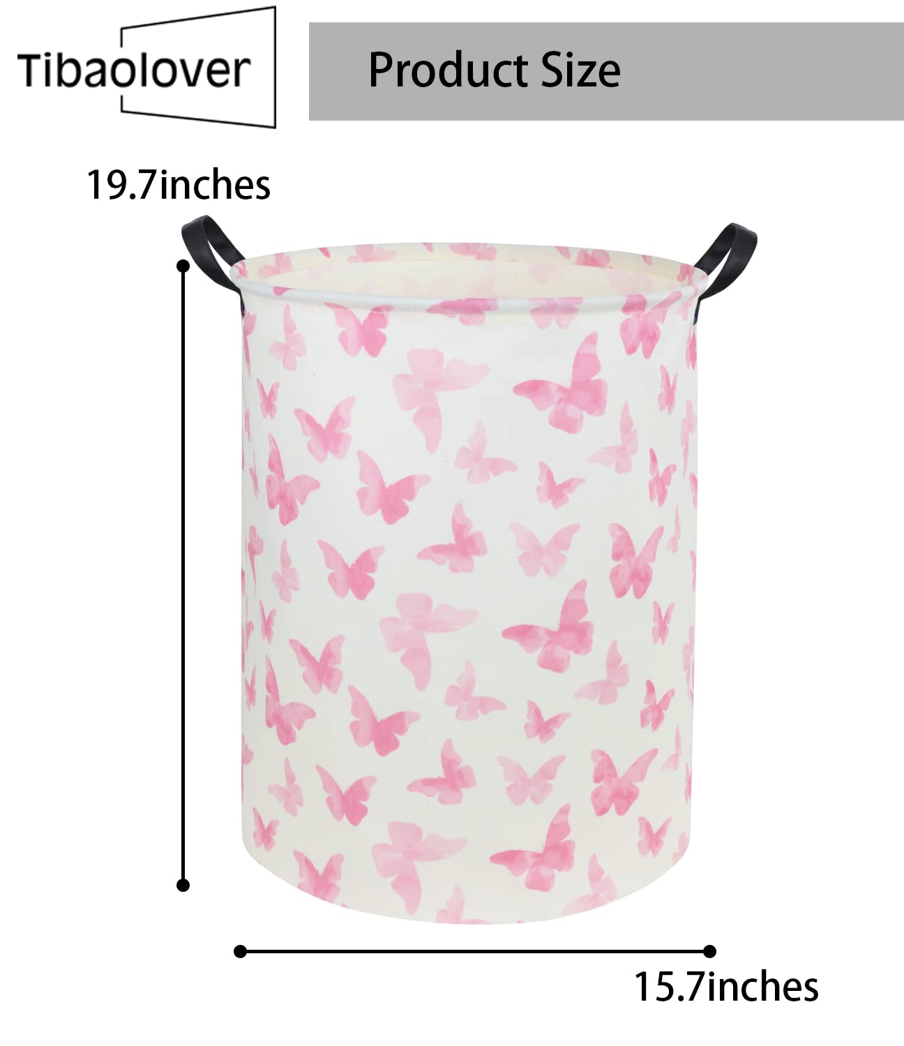 TIBAOLOVER butterfly room-decor laundry bin complements kids' spaces.
