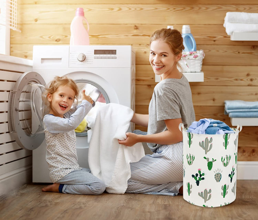 TIBAOLOVER cactus room decor laundry bin complements kid-friendly interiors.