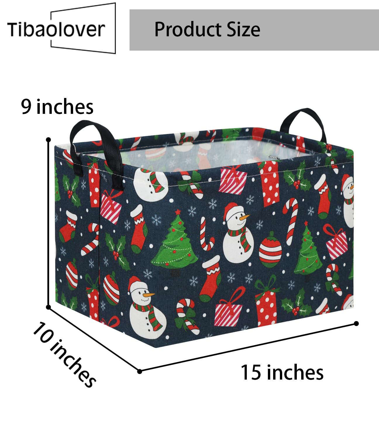 TIBAOLOVER rectangular basket ideal for candy treats and gift bags during Christmas