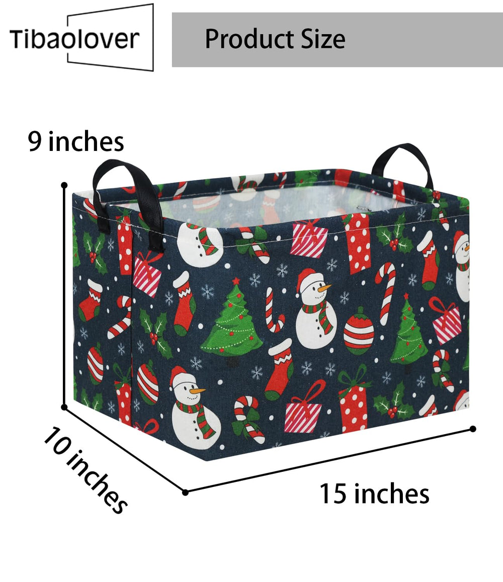TIBAOLOVER rectangular basket ideal for candy treats and gift bags during Christmas